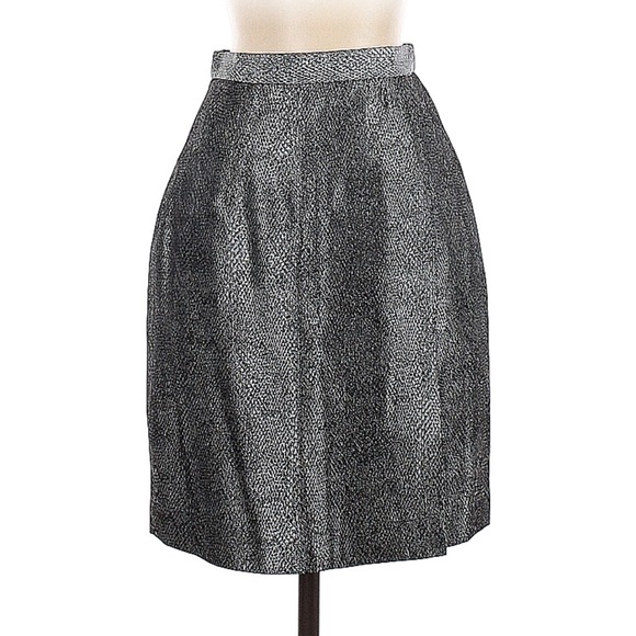 Barami Couture vintage faux snakeskin metallic pencil skirt, NWT, size 2 - Picture 1 of 13